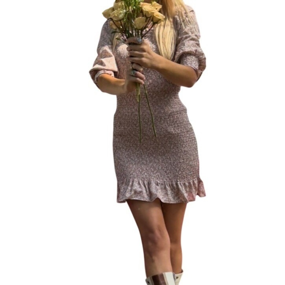 Paper Crane Floral Dress Sz M Fairy Ethereal Dainty Mini NWT Milkmaid Smocked